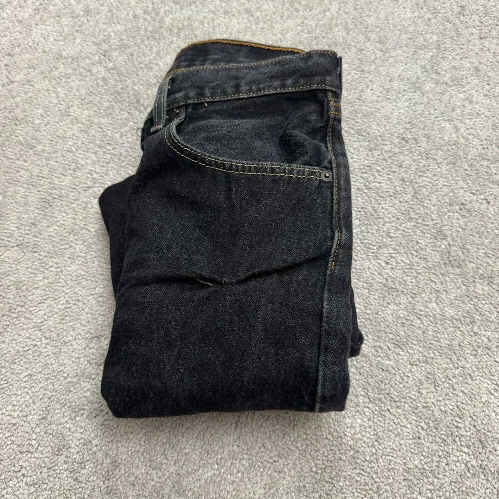 Levi's 501 Original Fit Straight Leg Button Fly Denim Jeans Men 48x34 Tall Black